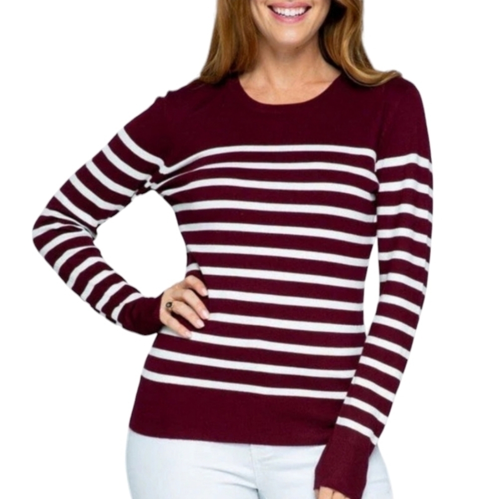 Cielo Lightweight knit pullover - BURGUNDY